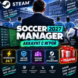 Steam account with the game Soccer Manager 2027 24/7 instant delivery + Gift