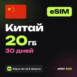 eSIM China 20 GB for 30 days