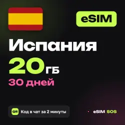 eSIM Spain 20 GB for 30 days