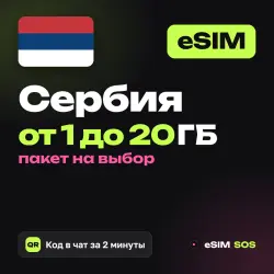 eSIM Serbia — 1 to 20 GB