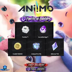 Aniimo Twitch Drops — Мерцание ×50 + Кредиты ×50 000 — 5/5 предметов