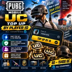 PUBG Mobile UC | 60–15400 UC | Top Up by Player ID | 24/7
