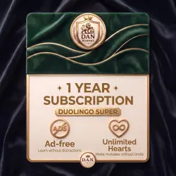 Duolingo Super • 1 Year (12 Months) • No Ads + Infinite Hearts