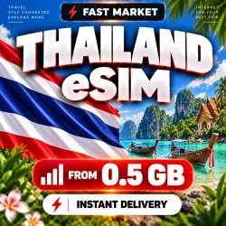 eSIM THAILAND | 24/7 AUTO | Mobile Internet | from 0.5 GB to 50 GB | eSIM