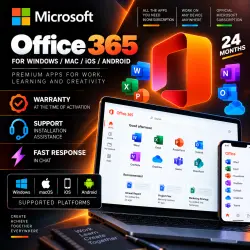 Microsoft Office 365 Win/Mac/IOS/Android 12 months