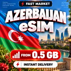 eSIM AZERBAIJAN | 24/7 AUTO | Mobile Internet | from 0.5 GB to 20 GB | eSIM