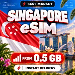 eSIM SINGAPORE | 24/7 AUTO | Mobile Internet | from 0.5 GB to 50 GB | eSIM