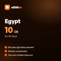 eSIM Egypt 10 GB for 30 days – QR right after payment