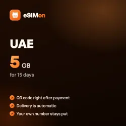 eSIM UAE 5 GB for 15 days – QR right after payment
