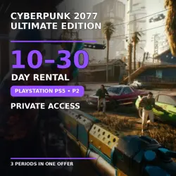 Cyberpunk 2077 Ultimate Edition PlayStation PS5 | P2 | 10–30 Day Rental | Private Access