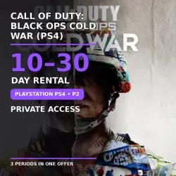 Call of Duty: Black Ops Cold War (PS4) PlayStation PS4 | P2 | 10–30 Day Rental | Private Access