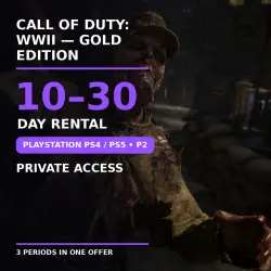 Call of Duty: WWII — Gold Edition PlayStation PS4 / PS5 | P2 | 10–30 Day Rental | Private Access