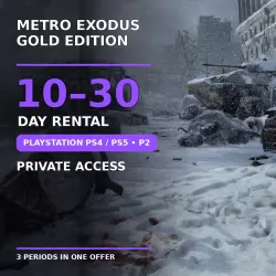 Metro Exodus Gold Edition PlayStation PS4 / PS5 | P2 | 10–30 Day Rental | Private Access