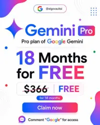 Gemini AI Pro + 5TB — 18 Months | Activation via Invite Link