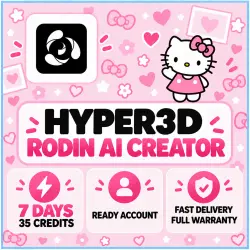 Hyper3D Rodin AI Creator | Аккаунт на 7 дней | 35 кредитов