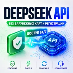 DeepSeek API | Свой ключ без аккаунта | Моментально 24/7