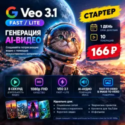 VEO 3.1 FAST / LITE — 10 генераций | 1 день