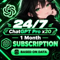 24/7 | ChatGPT Pro x20 | 1 Month | SUBSCRIPTION | ACCORDING TO DATA