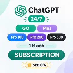 24/7 | ChatGPT GO | Plus | Pro 100 | Pro 200 | Pro 500 | 1 Month | SUBSCRIPTION
