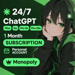 24/7 | ChatGPT Plus, Go, Pro 5x, Pro 20x | 1 Month | SUBSCRIPTION | PERSONAL ACCOUNT