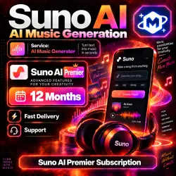 Suno AI Premier | 12 Month's | 10,000 Credits + Studio | Activation on Your Account