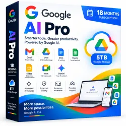 24/7 | Instant | Google AI Pro — 18 Months | 5TB Google Storage