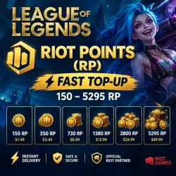 Riot Points (RP) League of Legends |  Top-Up | 150–5295 RP