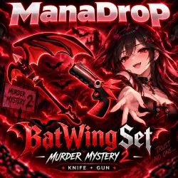 BATWING SET I MURDER MYSTERY 2 I НОЖ + ПУШКА — Roblox, лот №214990