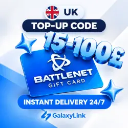 15-100 GBP | 24/7 | UK | Blizzard Battle.net Gift-card