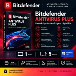 Bitdefender Antivirus Plus | 1–5 Devices | 1 Year | Windows | Existing Account / New Account