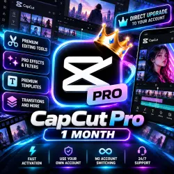 CapCut Pro 1 Month – Direct Upgrade to Your Own Account