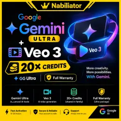 Gemini AI Ultra + Veo 3 | 25,000 RANDOM Credits | 1 Month + Antigravity