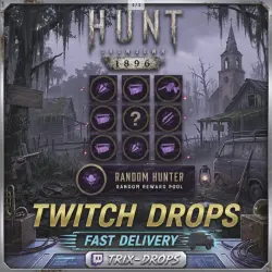 Hunt: Showdown 1896 Twitch Drops - Random hunter + Charms + Skin - 30 Items