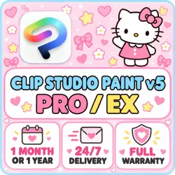 Clip Studio Paint v5 PRO / EX | 1 Month or 1 Year | 24/7 Delivery | Full Warranty