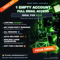 KICK | PERSONAL ACCOUNT (EMPTY) |  + GIFT | AUTO DELIVERY 24/7