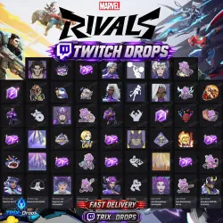 Marvel Rivals Twitch Drops - Costumes Emotes Sprays Tokens - 58 Items