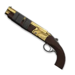 Gold sawn-off shotgun "Lupara"