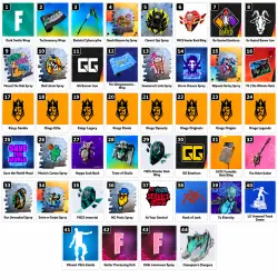 September— New 44 Items Champion's Chargers,Vibrant Vibin Emote Instant Delivery