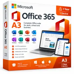 Microsoft Office 365 A3 Account — 1 Year | 1 Device | Global