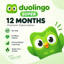 DUOLINGO SUPER | 12 MONTHS | ON YOUR ACCOUNT | NO ADS | UNLIMITED HEARTS