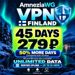 AmneziaWG VPN • Finland • 30 / 90 / 180 days