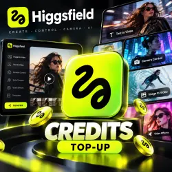 Higgsfield AI Credit Top-Up | F.A.S.T, OFFICIAL, FULL WARRANTY