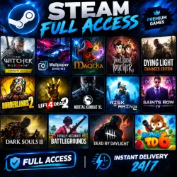 DARK SOULS III, DBD, L4D2,Wallpaper Engine, Witcher 3 + others games / Steam Account /Full Access