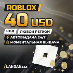 Roblox 40 USD | Код | Любой регион | Автодоставка 24/7, лот №208113
