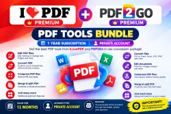 iLovePDF + PDF2Go Premium – Private Account – 1 Year