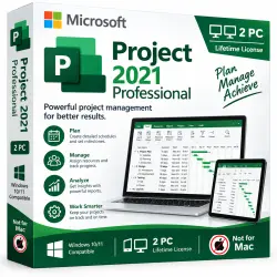 Microsoft Project 2021 Professional — Activation Key | 2 PCs | Global