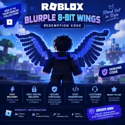 Roblox Blurple 8-Bit Wings | Promo Code | Discord Quest