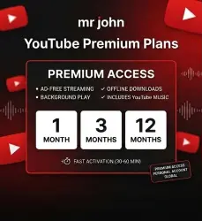YouTube Premium 1, 3, 12 Months Plan | Personal Account Activation