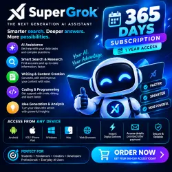 SuperGrok AI – 365 Days Subscription