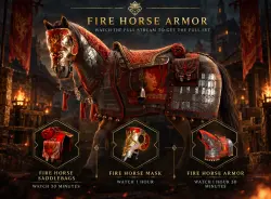 The Witcher 3: Wild Hunt Remastered 3 Rewards | Fire Horse Skin SET Twitch Drop
